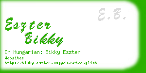 eszter bikky business card